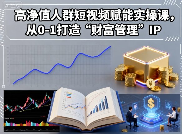 高净值人群短视频赋能实操课,从0-1打造“财富管理”IP-云网创