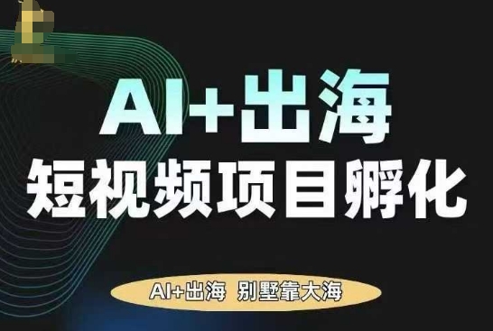 AI·TikTok AI+出海短视频项目孵化，陪你从0-1借助AI实现出海变现-云网创
