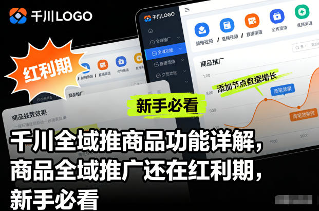 千川全域推商品功能详解，商品全域推广还在红利期，新手必看-云网创