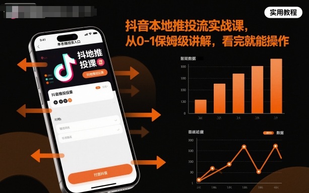 抖音本地推投流实战课，从0-1保姆级讲解，看完就能操作-云网创
