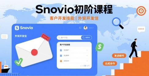 Snovio初阶课程,客户开发技能,外贸开发信-云网创