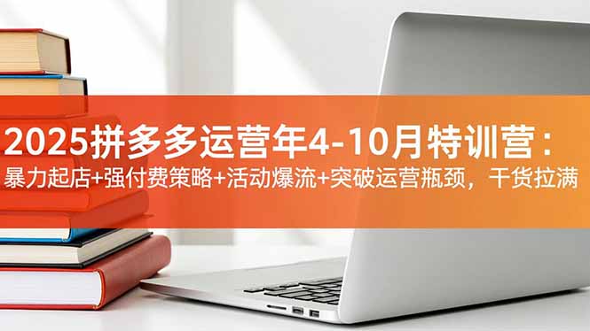2025拼多多运营年4-10月特训营：暴力起店+强付费策略+活动爆流+突破运营瓶颈，干货拉满-云网创