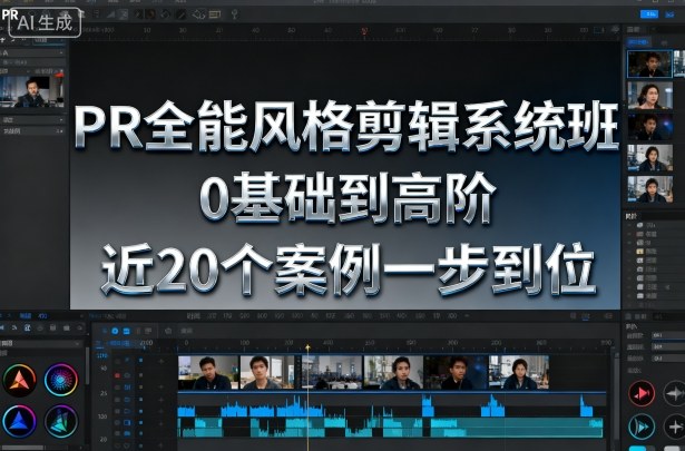 PR全能风格剪辑系统班,0基础到高阶,近20个案例一步到位-云网创