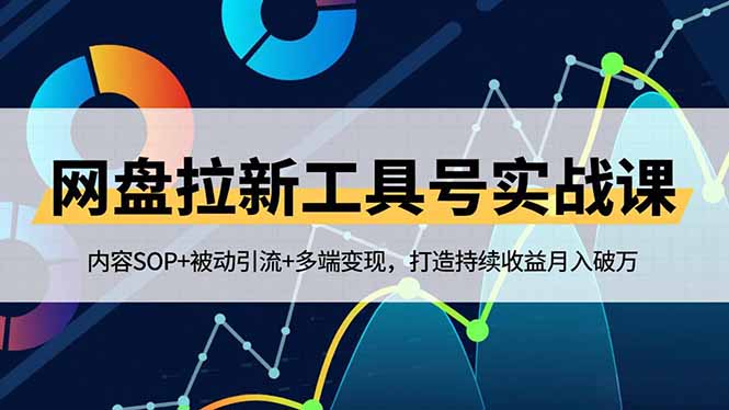 网盘拉新工具号实战课，内容SOP+被动引流+多端变现，打造持续收益月入破万-云网创