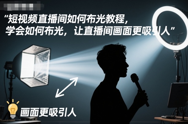 短视频直播间如何布光教程,学会如何布光,让直播间画面更吸引人-云网创