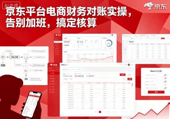 京东平台电商财务对账实操,告别加班,搞定核算-云网创