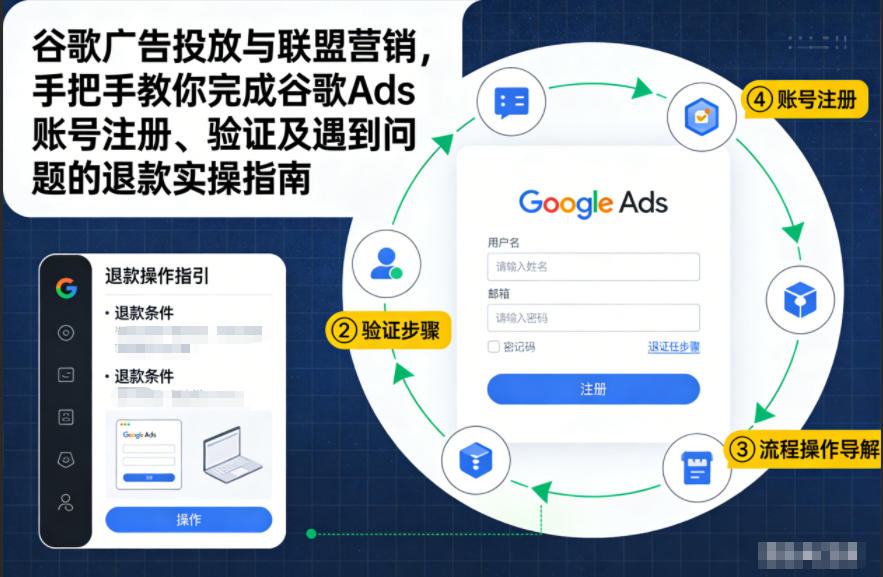 谷歌广告投放与联盟营销，手把手教你完成谷歌Ads账号注册、验证及遇到问题的退款实操指南-云网创