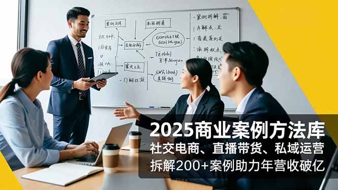 2025商业案例方法库，社交电商、直播带货、私域运营，拆解200+案例助力年营收破亿-云网创