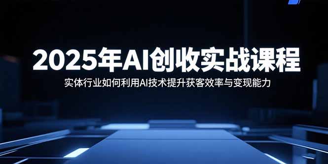 2025年AI创收实战课程:实体行业如何利用AI技术提升获客效率与变现能力-云网创