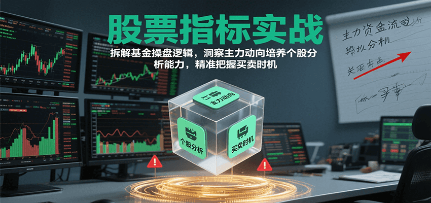 股票指标实战，基金操盘逻辑拆解，洞察主力动向培养个股分析能力把握买卖时机(更新)-云网创