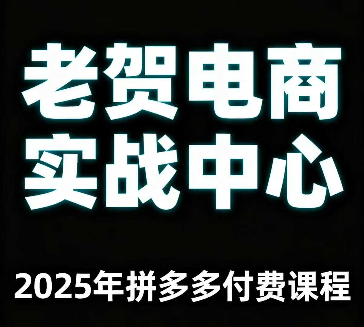 老贺电商2025年拼多多付费课程，用通俗易懂的方法告诉你多多怎么玩-云网创