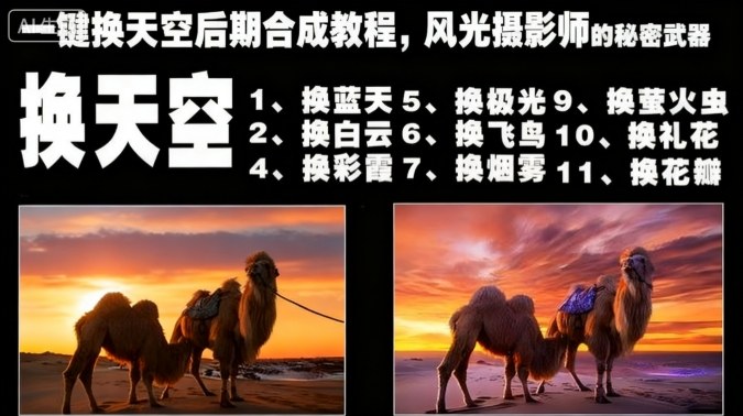 一键换天空后期合成教程,风光摄影师的秘密武器-云网创