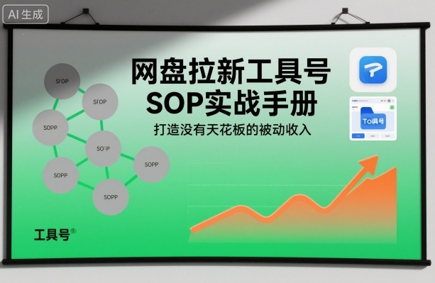 网盘拉新工具号SOP实战手册，打造没有天花板的被动收入-云网创