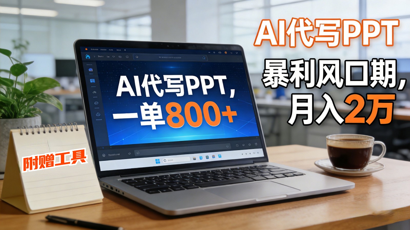 AI 代写做 PPT！一单狂赚 800+，风口期月入 2 万(工具 + 提示词直接送)-云网创
