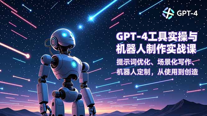 GPT-4工具实操与机器人制作实战课：提示词优化、场景化写作、机器人定制，从使用到创造-云网创