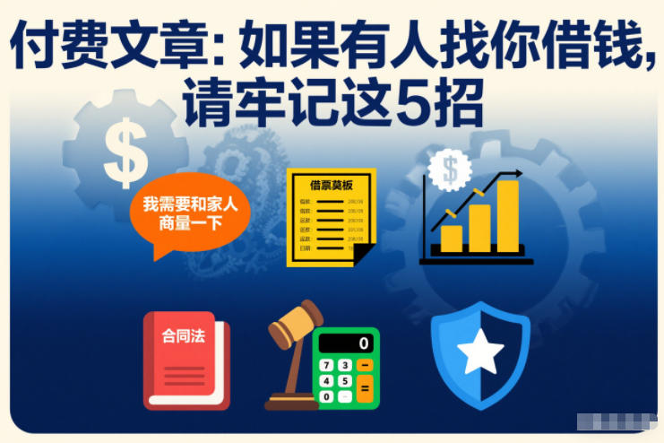 付费文章：如果有人找你借钱，请牢记这5招-云网创