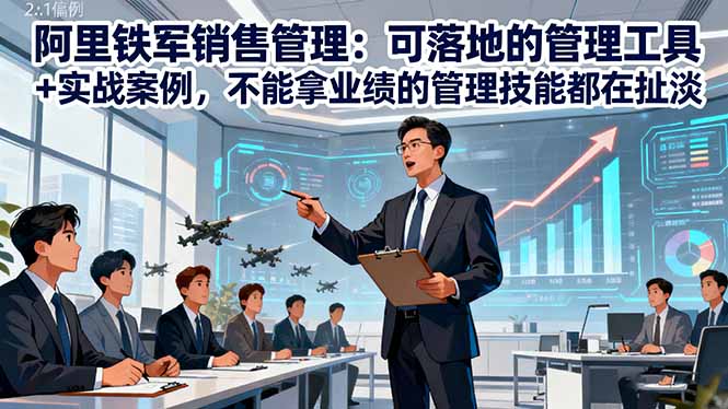 阿里铁军销售管理:可落地的管理工具+实战案例,不能拿业绩的管理都在扯淡-云网创