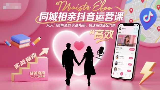 同城相亲抖音运营课,从入门到精通的实战指南,快速高效匹配对象-云网创