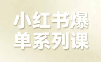 小红书爆单系列课，聚焦小红书电商全链路增长(更新)-云网创