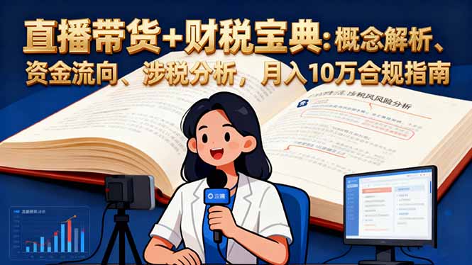 直播带货+财税宝典:概念解析、资金流向、涉税分析,月入10万合规指南-云网创