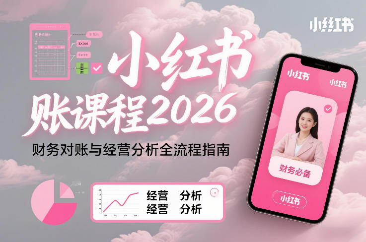 小红书对账课程2026，财务对账与经营分析全流程指南-云网创
