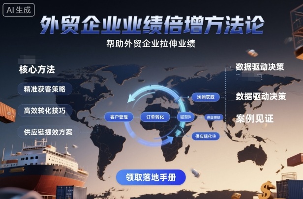 外贸企业业绩倍增方法论,帮助外贸企业拉伸业绩-云网创