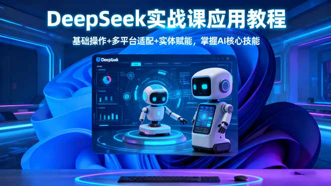 DeepSeek实战课应用教程、基础操作+多平台适配+实体赋能,掌握AI核心技能-云网创